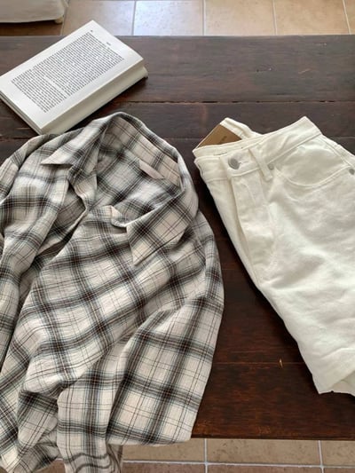 E04 寬鬆格紋襯4