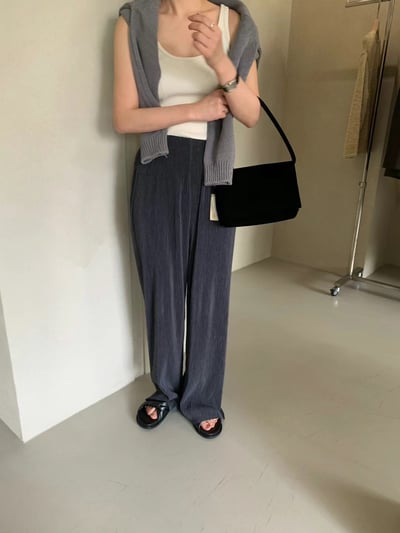 E09 休閒皺皺褲6