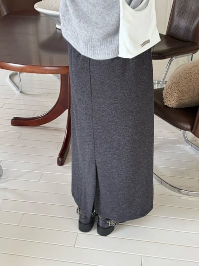 De09 後開衩直筒長裙5