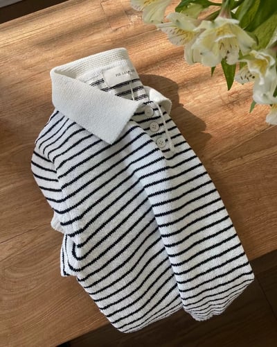 B12 條紋polo領上衣6