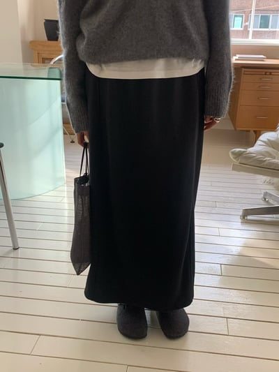 De09 後開衩直筒長裙7