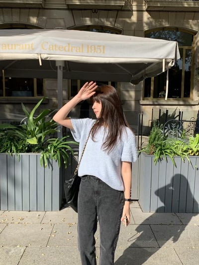 A023 春天色系針織上衣2