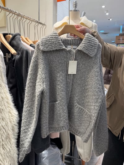 De28 羊駝毛翻領針織2