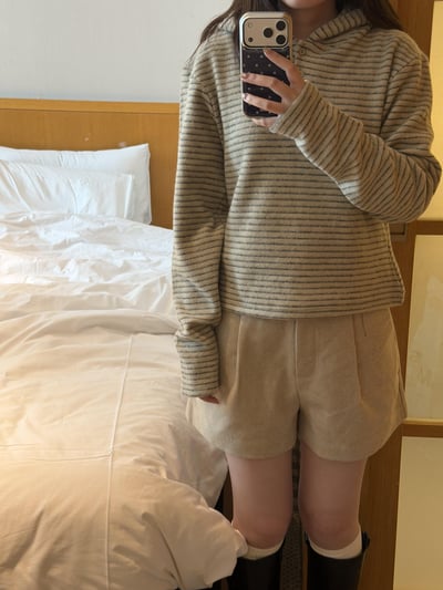 De24 連帽條紋上衣2