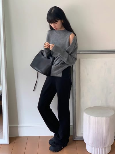 G01 設計感小露肩毛衣 4colors4