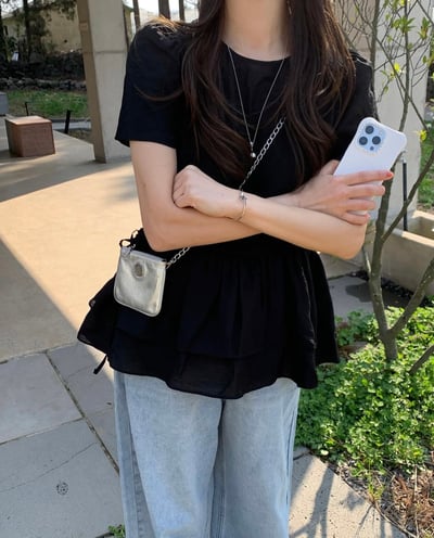 Ap19 荷葉下擺上衣8