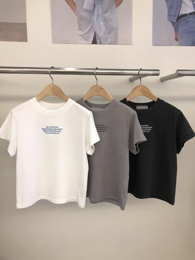 Mm04 純棉胸前文字Tee2