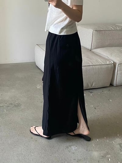 E07 高個女孩的後開衩工裝裙4