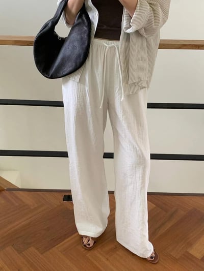 J09 綁帶日常休閒褲3