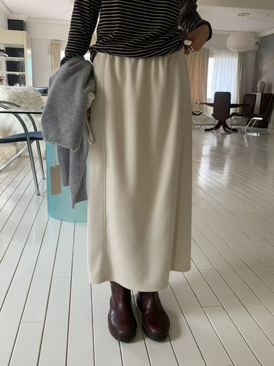 De09 後開衩直筒長裙1