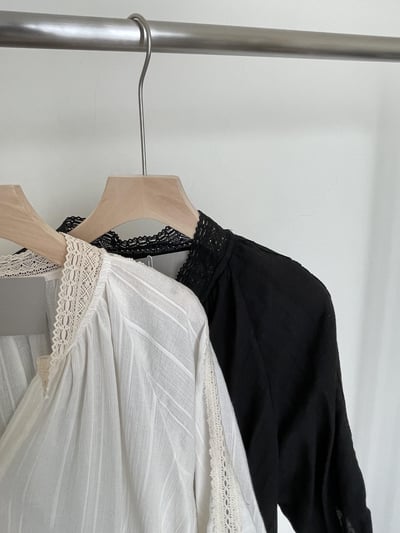 B02 小蕾絲七分袖上衣9