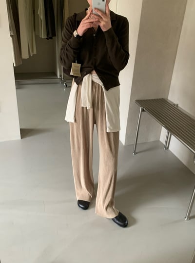 E09 休閒皺皺褲4