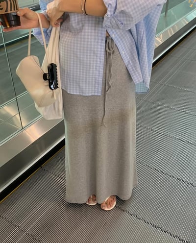 J15 棉質綁帶長裙2