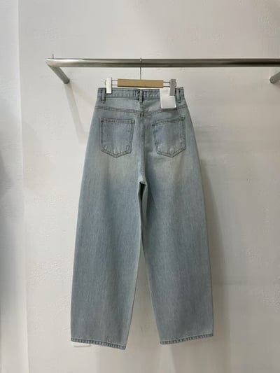 Ap26 刷白牛仔寬褲4