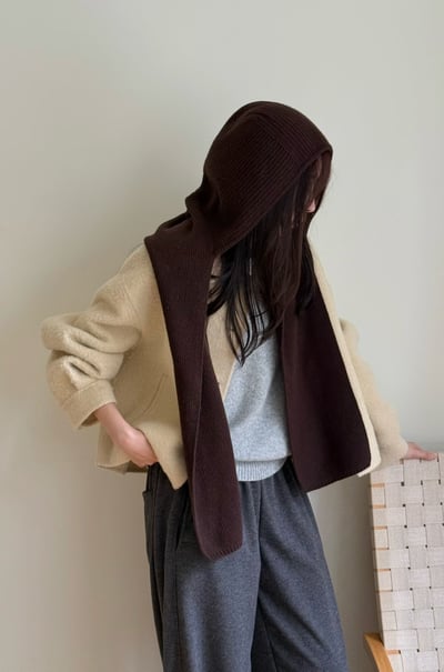 De02 針織連帽圍脖4