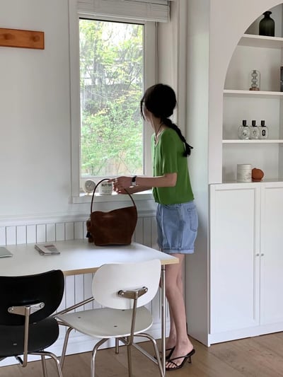 C14 天絲木耳邊排扣上衣3