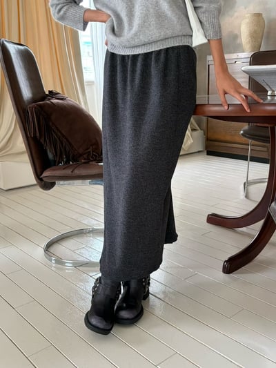 De09 後開衩直筒長裙6