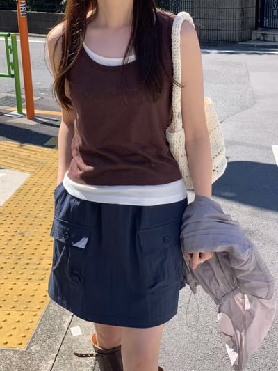 Ap02 鬆緊口袋裙6