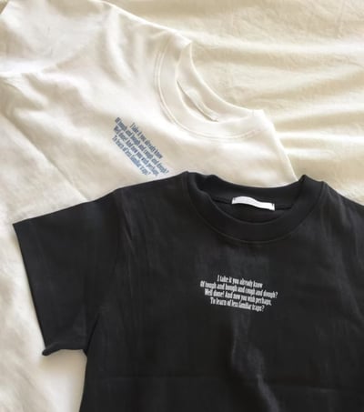 Mm04 純棉胸前文字Tee3