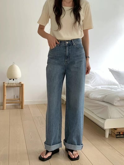 Ap25 高個限定寬牛仔褲4