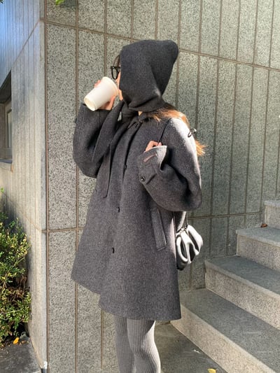 De11 羊毛手工中長款大衣3