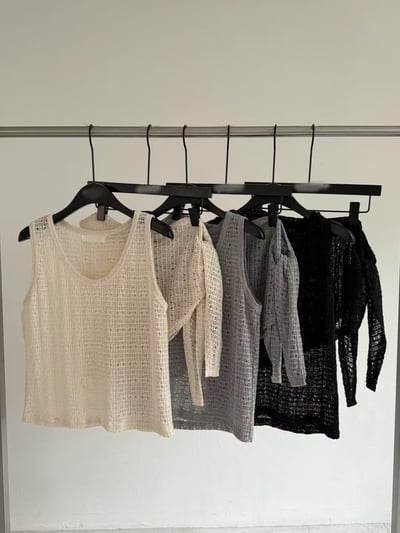 J04 網格透膚背心+綁巾裙圍8