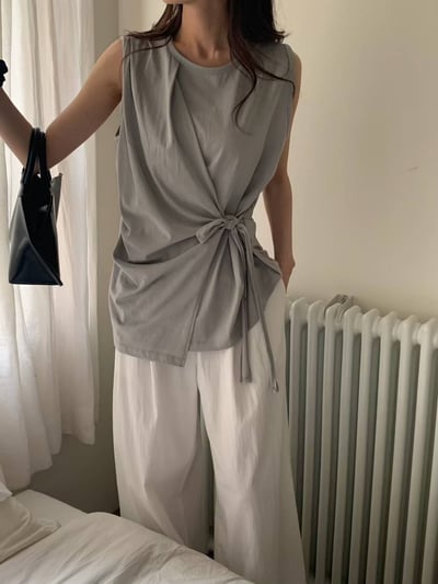 Ju07 綁帶設計無袖上衣9