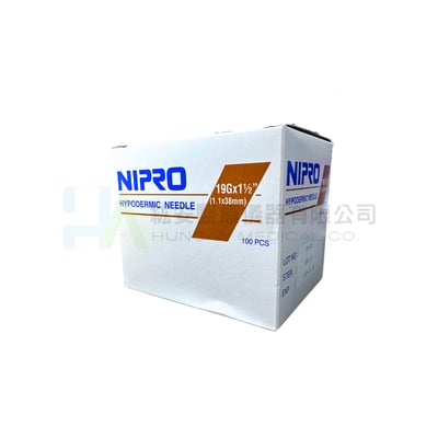 【NIPRO】針頭 19G*1½''(1.1x38mm) 100支/盒1