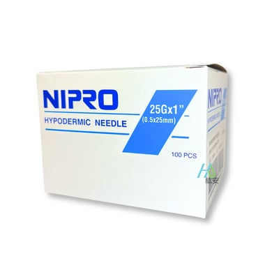 【NIPRO】針頭 25G*1''(0.5x25mm)1
