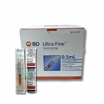 【BD】 胰島素針 0.5cc 29G*1/2(0.33mm*12.7mm)-3267691