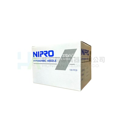 【NIPRO】針頭 27G*½''(0.4x13mm) 100支/盒1