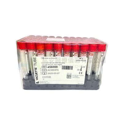 【Greiner bio-one】紅頭真空採血管 6ml CAT Serum Clot Activator-4560891