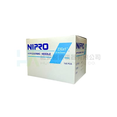 【NIPRO】針頭 23G*1''(0.6x25mm) 100支/盒1