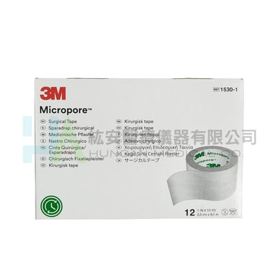 3M 透氣膠帶 1吋 白色 (12個/10盒/箱)2