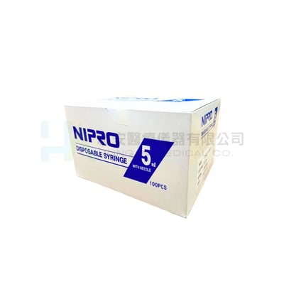 【NIPRO】 5cc 23G*1'' 100支/盒 (泰製)1