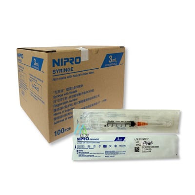 【NIPRO】 3cc空針附24G*1''1