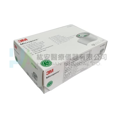 3M 透氣膠帶 1吋 白色 (12個/10盒/箱)4