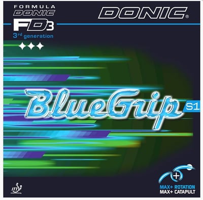 【DONIC】BlueGrip S1 黏性膠面+蛋糕海綿1