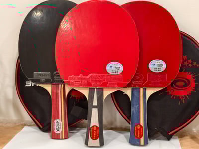 【YINHE 銀河】 品牌桌球套拍(含兩面皮+拍套+護邊) 類似成品拍1