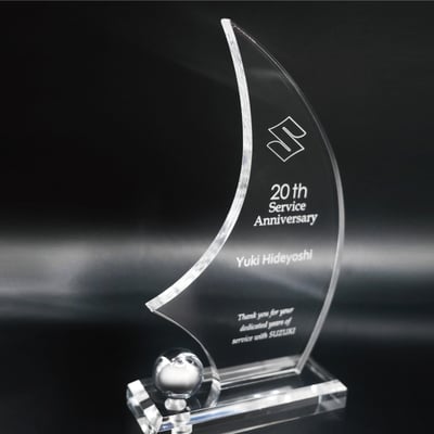 【壓克力獎牌／獎座】客製化∣新月桂冠3