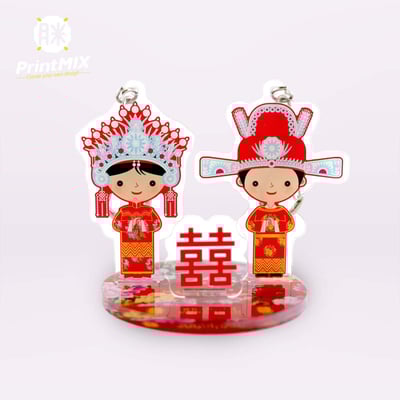 【壓克力造型立牌】∣立牌+底座 _ 6件組∣客製印刷2