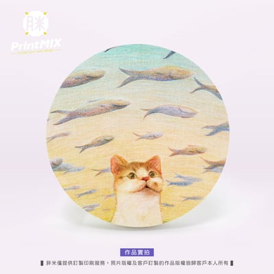 【硅藻土】客製印刷 ∣圓形 ∣ 吸水杯墊2