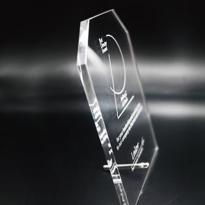 【壓克力獎牌／獎座】客製化∣ 幾何立式獎牌3