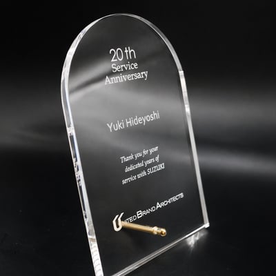 【壓克力獎牌／獎座】客製化∣圓頂立式獎牌4