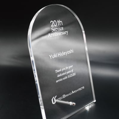 【壓克力獎牌／獎座】客製化∣圓頂立式獎牌3