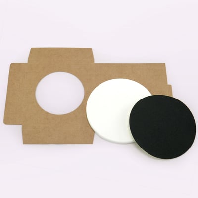 【陶瓷吸水杯墊】無印刷 ∣ 圓形無鋼印 ∣ 台灣鶯歌素坯2