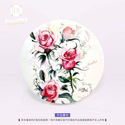 【陶瓷吸水杯墊】圓形無鋼印 ∣ 台灣鶯歌坯 ∣ 客製印刷3