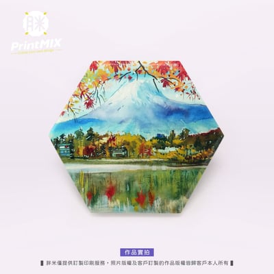 【陶瓷磁鐵】客製印刷 ∣六角形 ∣ 6x6.9cm3