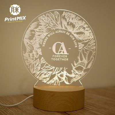 【壓克力造型夜燈】客製印刷1