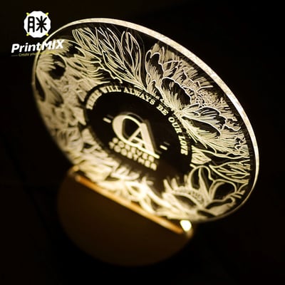 【壓克力造型夜燈】客製印刷2